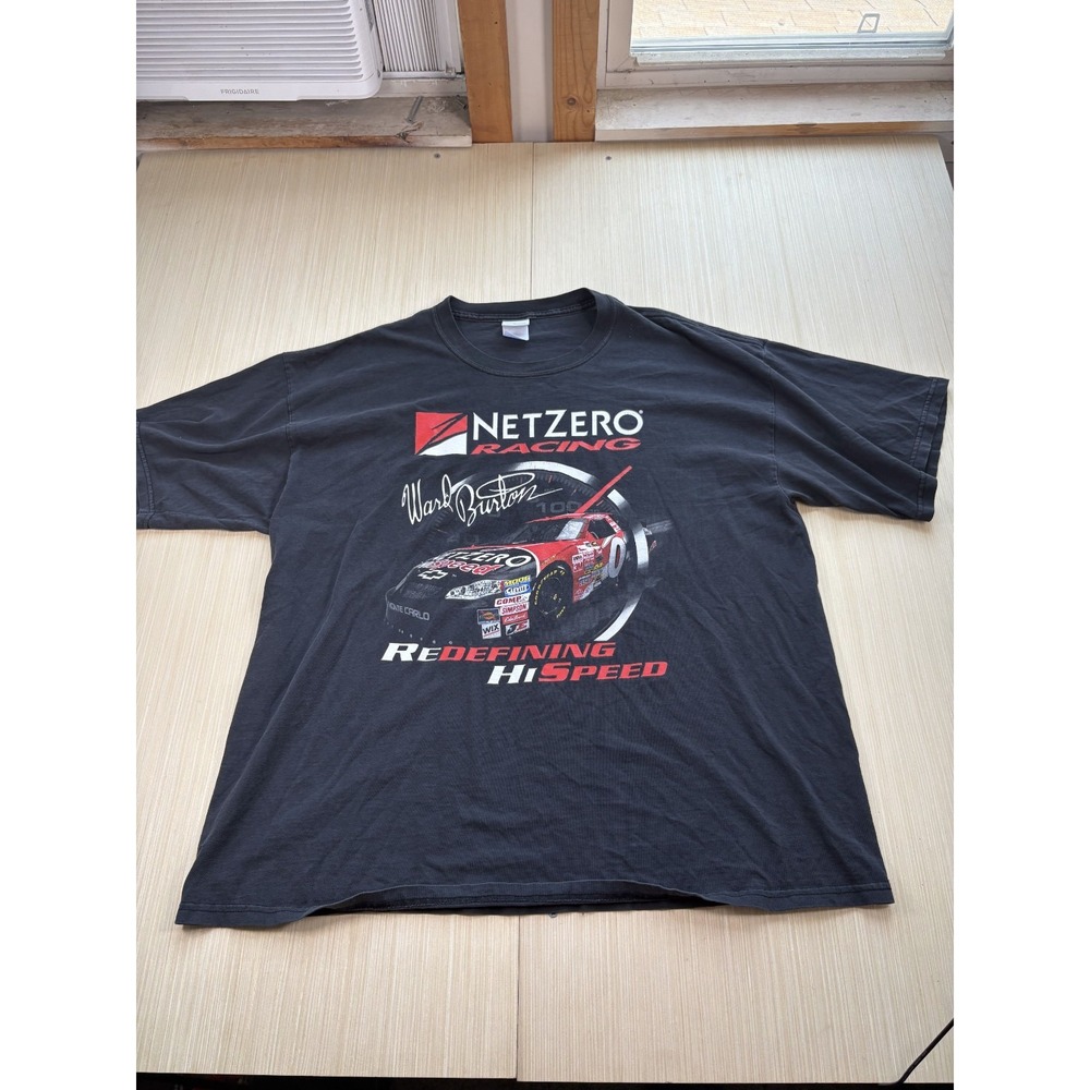 Net Zero Racing Champions‎ Ward Burton T Shirt Mens 2XL Black Graphic Pullover